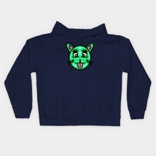 Green Female Kitty - Cat Kids Hoodie